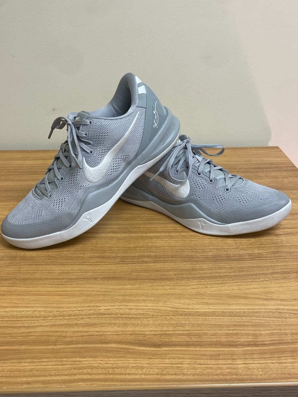 Nike Kobe 8 Protro "Wolf" Light Gray Low-Top Athletic Sneakers